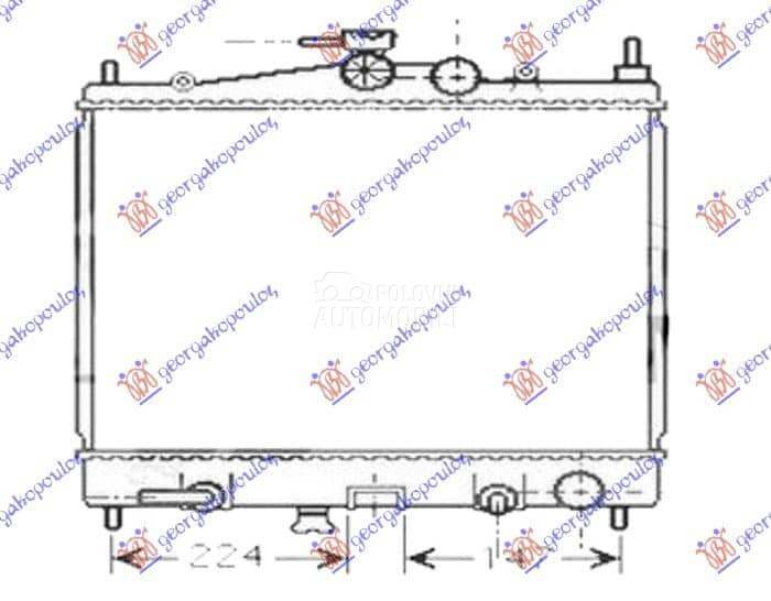 HLADNJAK MOTORA 1.2/1.4 16V BE za Nissan Micra od 2000. do 2027. god. - 024406350