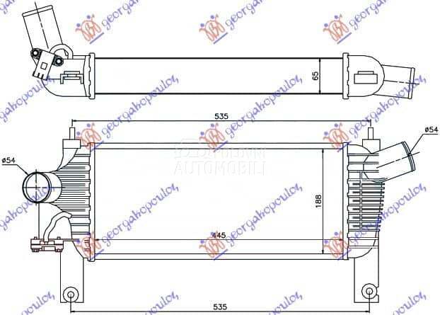 HLADNJAK INTERKULERA 2.5 DCI ( za Nissan Navara od 2000. do 2027. god.