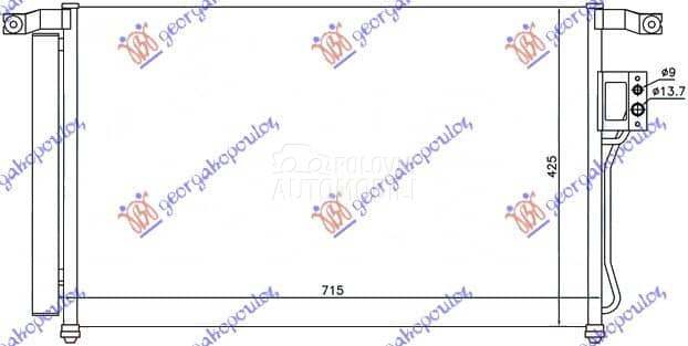 HLADNJAK KLIME 2.7 I24v - 2.2 za Hyundai Santa Fe od 2000. do 2027. god.
