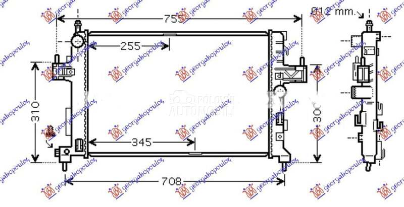 HLADNJAK MOTORA 1.3CDTi 1.7DTi za Opel Combo od 2000. do 2027. god.