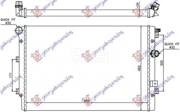 HLADNJAK MOTORA 1.4/2.0 Tsi-TF za Volkswagen Tiguan od 2000. do 2027. god.