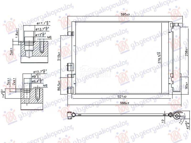 HLADNJAK KLIME 1.1/1.6 CRDi DI za Hyundai i20 od 2000. do 2027. god.
