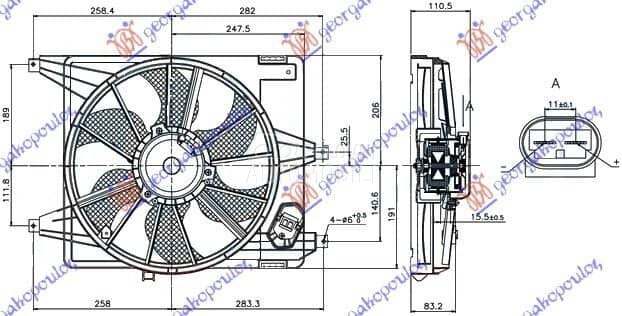VENTILATOR KOMPLET (1.4/1.6) ( za Dacia Logan od 2000. do 2027. god.
