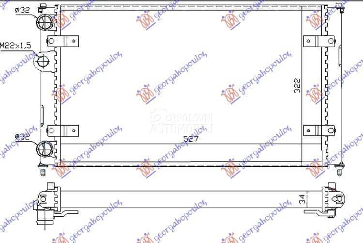 HLADNJAK MOTORA 1.4/1.6 BENZIN za Seat Ibiza od 2000. do 2027. god.