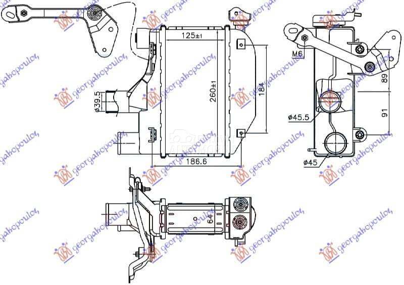 HLADNJAK INTERKULERA 1.4 D4D ( za Toyota Corolla od 2000. do 2027. god.