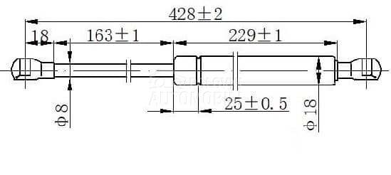 AMORTIZER GEPEK STAKLA (428L-1 za Renault Scenic od 2000. do 2027. god.