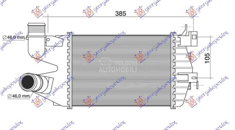 HLADNJAK INTERKULERA 1.7 CDTi za Opel Astra H od 2000. do 2027. god.