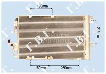 HLADNJAK KLIME 1.8/2.2i 16v (5 za Opel Zafira od 2000. do 2027. god.