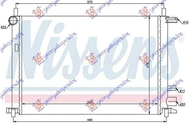 HLADNJAK MOTORA 1.2/1.3/1.4/1. za Ford Fiesta od 2000. do 2027. god.