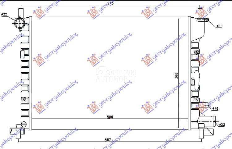 HLADNJAK MOTORA 1.2/1.3/1.4/1. za Ford Fiesta od 2000. do 2027. god.