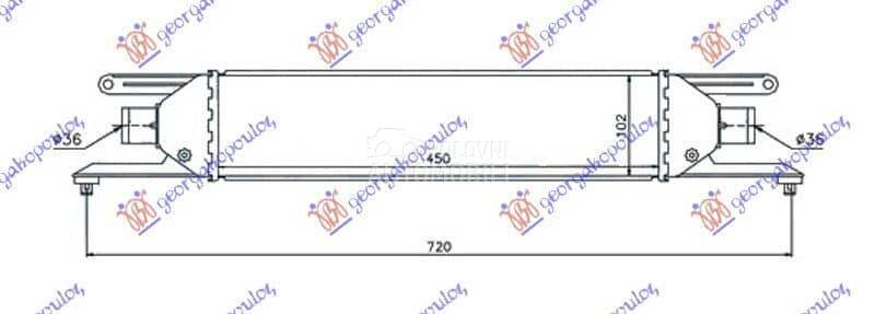 HLADNJAK INTERKULERA 1.3 MJTD za Fiat Linea od 2000. do 2027. god. - 054706210
