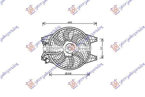 VENTILATOR KOMPLET (BENZIN/DIZ za Kia Sorento od 2000. do 2027. god.