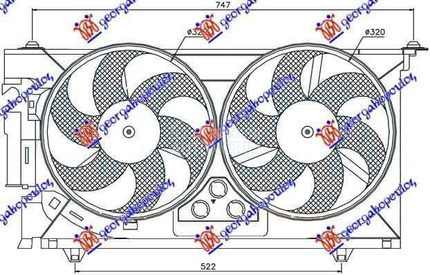 VENTILATOR (DUPLI) KOMPLET (BE za Citroen Berlingo od 2000. do 2027. god.