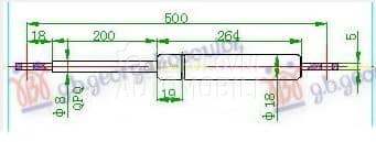 AMORTIZER GEPEK VRATA (500L-48 za Volkswagen Golf od 2000. do 2027. god.