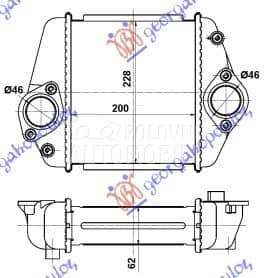 HLADNJAK INTERKULERA 2.2 DI DI za Mazda 2 od 2000. do 2027. god.