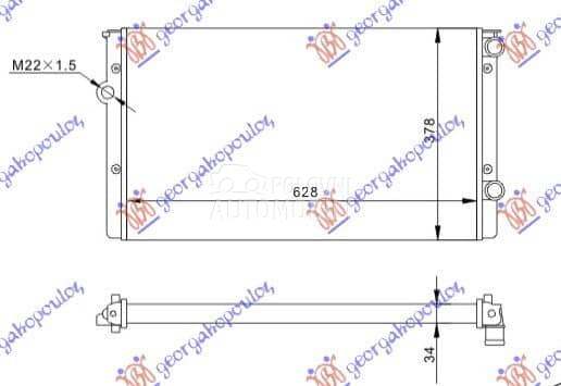 HLADNJAK MOTORA 1.9 TD (63x38) za Volkswagen Golf od 2000. do 2027. god.