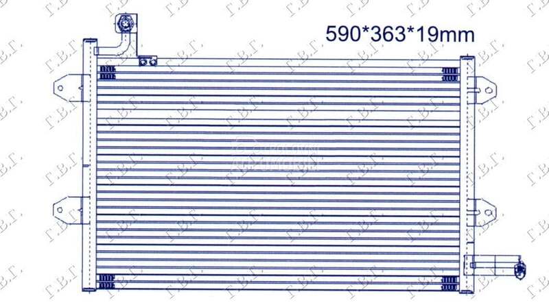 HLADNJAK KLIME (550x368x350) - za Volkswagen Vento od 2000. do 2027. god.