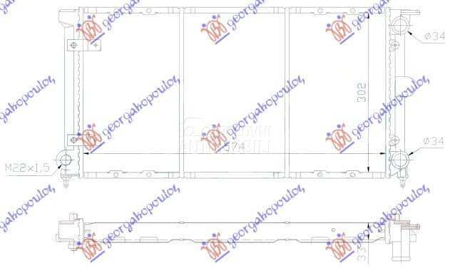 HLADNJAK MOTORA 1.5/1.6/1.8 BE za Volkswagen Caddy od 2000. do 2027. god.