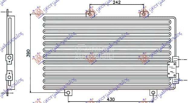 HLADNJAK KLIME TS (545x345) 95 za Alfa Romeo 146 od 2000. do 2027. god.