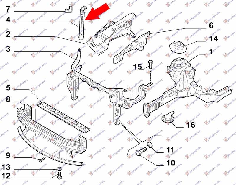 OKVIR FARA METALNI - BRAVO (19 za Fiat Bravo od 2000. do 2027. god.