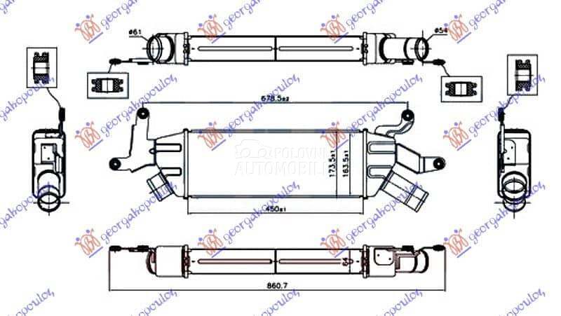 HLADNJAK INTERKULERA 2.2 D-ID za Mitsubishi Outlander od 2000. do 2027. god.