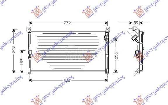 HLADNJAK KLIME 2.0i 16V (790x3 za Toyota RAV 4 od 2000. do 2027. god.