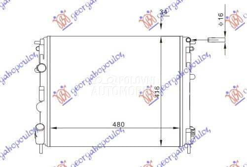 HLADNJAK MOTORA BENZIN/DIZEL ( za Renault Kangoo od 2000. do 2027. god.