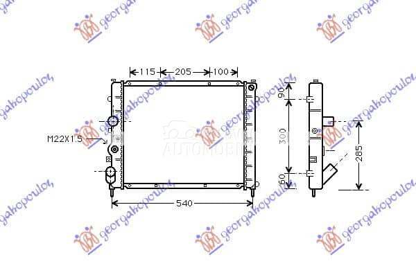 HLADNJAK MOTORA DIZEL (478x439 za Renault Kangoo od 2000. do 2027. god.