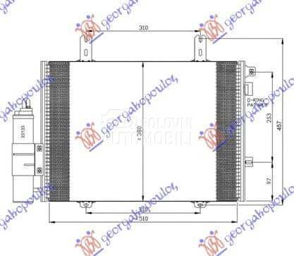 HLADNJAK KLIME (500x380) - KAN za Renault Kangoo od 2000. do 2027. god.