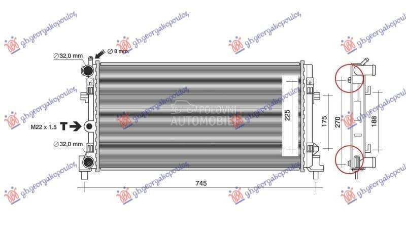 HLADNJAK MOTORA 1.2/1.6 12/16V za Seat Ibiza od 2000. do 2027. god.