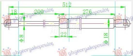 AMORTIZER GEPEK VRATA KARAVAN za Hyundai i30 od 2000. do 2027. god.