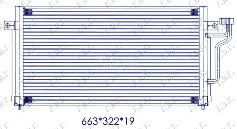 HLADNJAK KLIME (596x305) - COL za Mitsubishi Colt od 2000. do 2027. god.