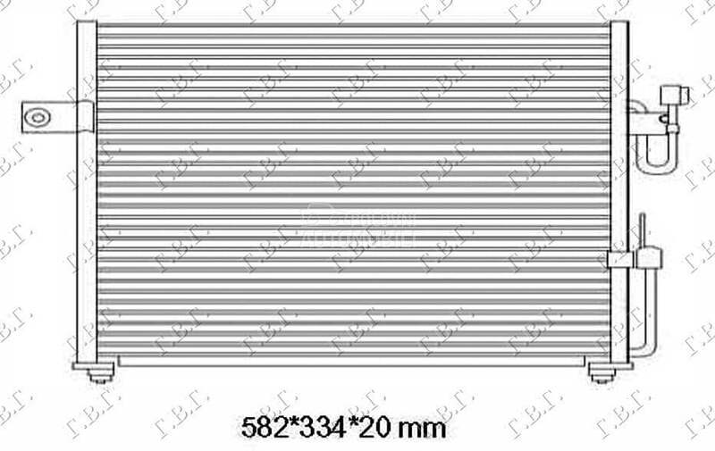 HLADNJAK KLIME BENZIN (508x330 za Hyundai Accent od 2000. do 2027. god.