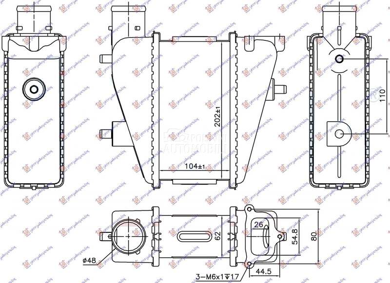HLADNJAK INTERKULERA 2.2 CTDI za Honda Civic od 2000. do 2027. god.