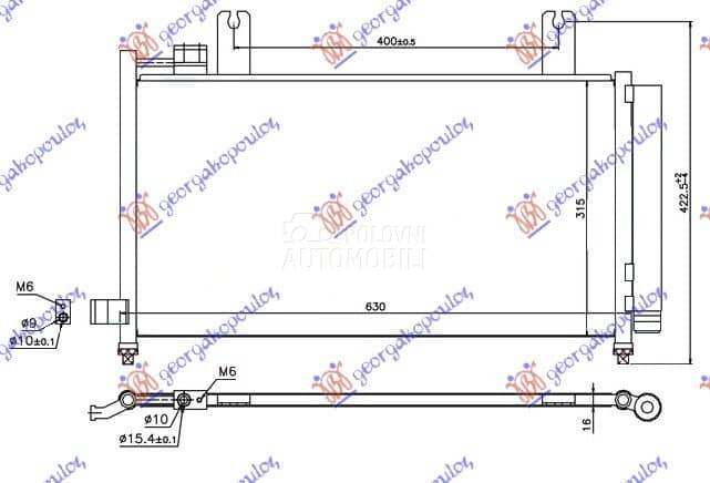 HLADNJAK KLIME 2.0 JTD (630x31 za Suzuki SX4 od 2000. do 2027. god.