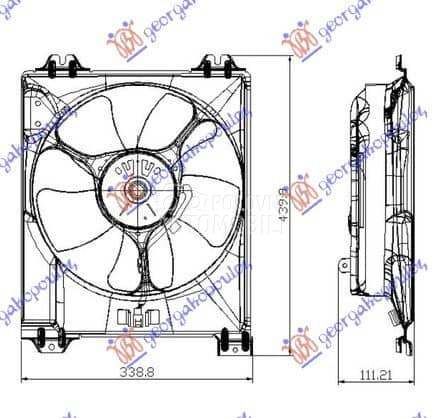 VENTILATOR KOMPLET (1.9JTD 1.9 za Suzuki SX4 od 2000. do 2027. god.