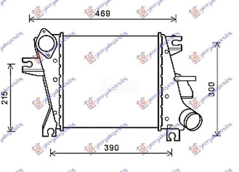 HLADNJAK INTERKULERA 2.2 DCI ( za Nissan X-Trail od 2000. do 2027. god. - 085506210
