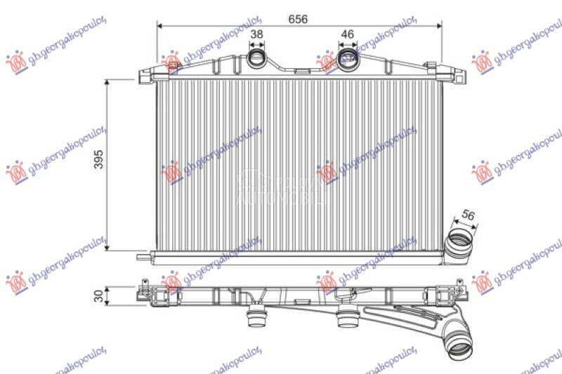 HLADNJAK INTERKULERA 2.2-3.0 D za Citroen C5 od 2000. do 2027. god.