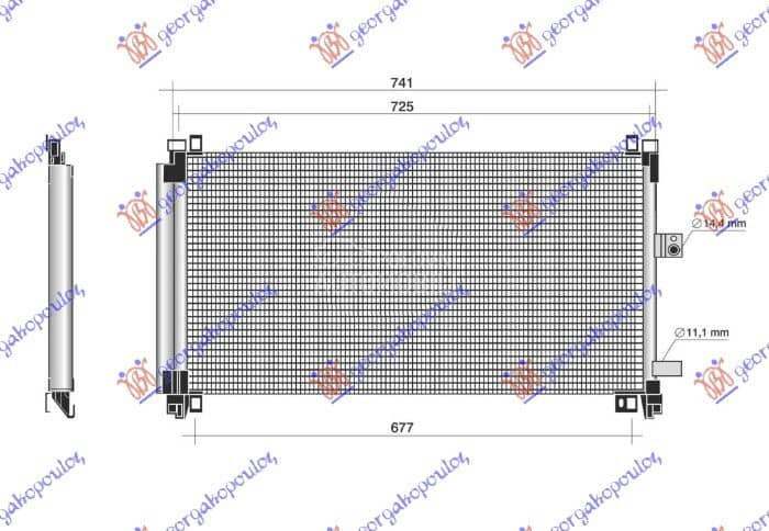 HLADNJAK KLIME 2.2 HDI/3.0 HDI za Citroen C5 od 2000. do 2027. god.