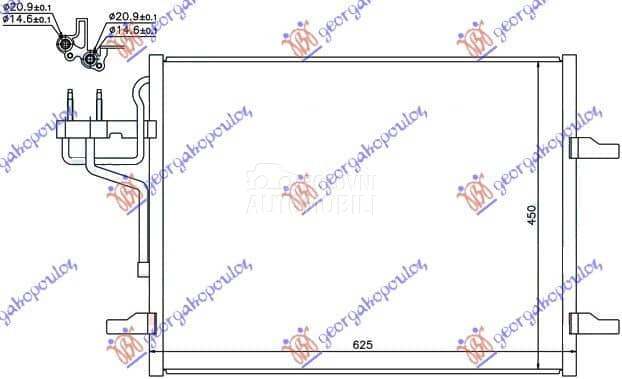 HLADNJAK KLIME BENZIN/DIZEL (5 za Ford Kuga od 2000. do 2027. god.