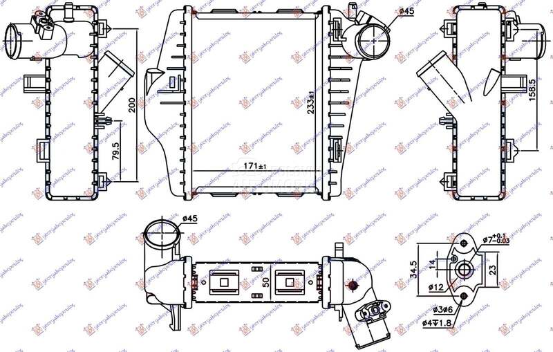 HLADNJAK INTERKULERA 1.0i TURB za Smart ForTwo od 2000. do 2027. god. - 086506205