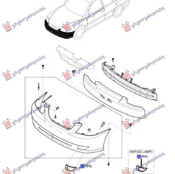 RESETKA PREDNJEG BRANIKA (BEZ za Kia Rio od 2000. do 2027. god.