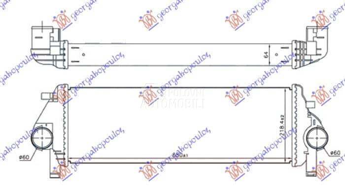 HLADNJAK INTERKULERA 3.0 CRDi za Jeep Grand Cherokee od 2000. do 2027. god.