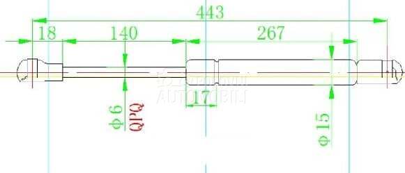 AMORTIZER GEPEK STAKLA (442L-1 za Jeep Grand Cherokee od 2000. do 2027. god.