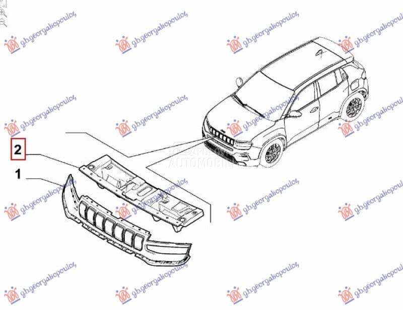 NOSAC PVC MASKE (O) - AVENGER za Jeep Avenger od 2000. do 2027. god.