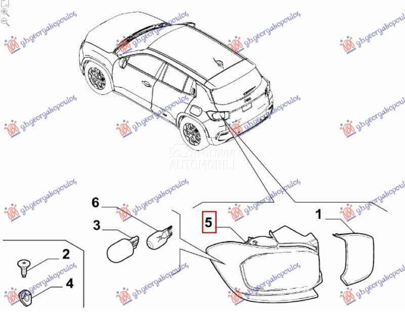 STOP LAMPA (O) - AVENGER - (J2 za Jeep Avenger od 2000. do 2027. god.