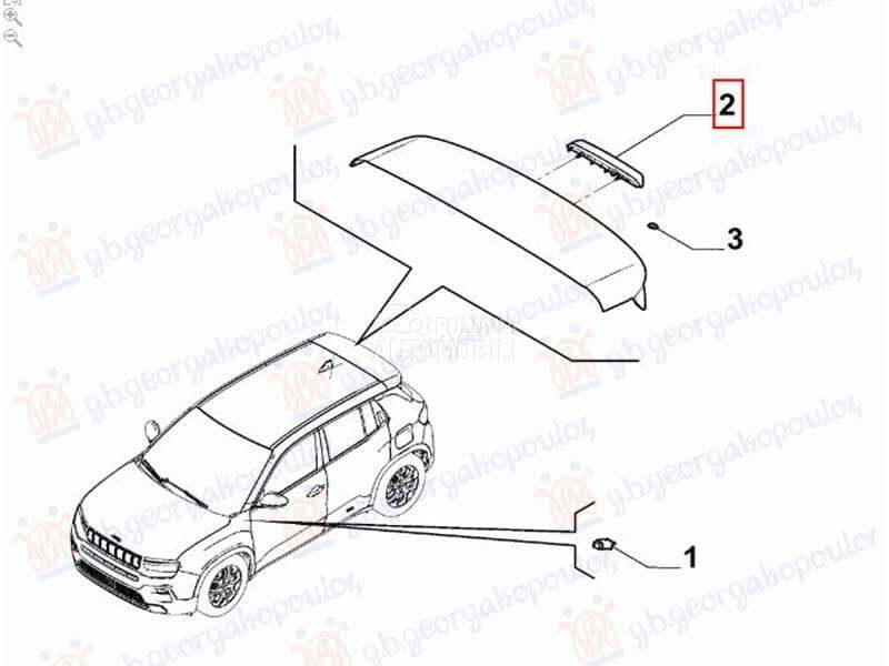 TRECA STOP LAMPA (O) - AVENGER za Jeep Avenger od 2000. do 2027. god.