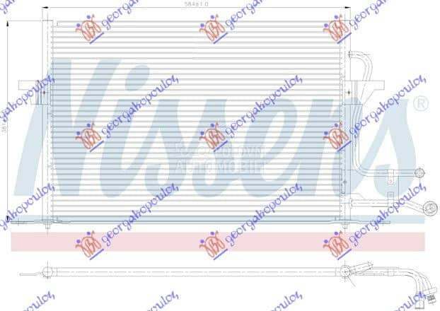 HLADNJAK KLIME BENZIN/DIZEL (5 za Ford Mondeo od 2000. do 2027. god.