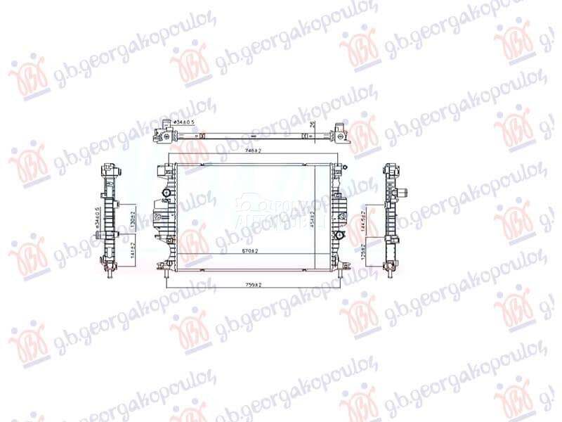 HLADNJAK MOTORA 2.0 DIZEL (670 za Ford Galaxy od 2000. do 2027. god.