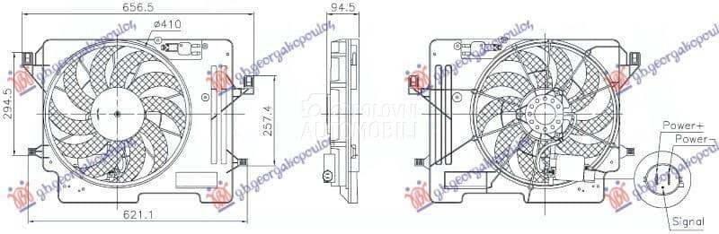 VENTILATOR KOMPLET 1.0 BENZIN za Ford Focus od 2000. do 2027. god.
